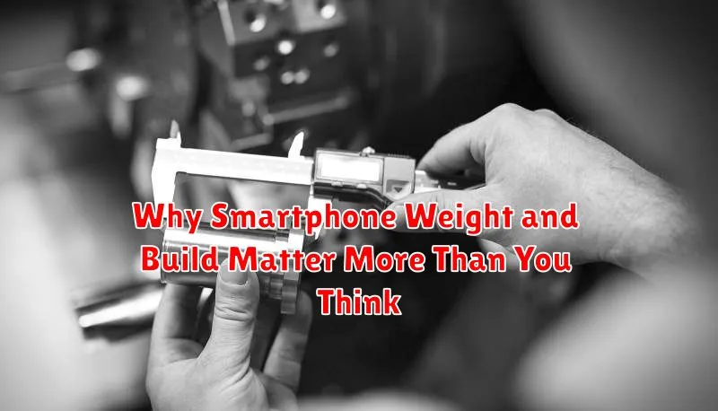 Why Smartphone Weight and Build Matter More Than You Think